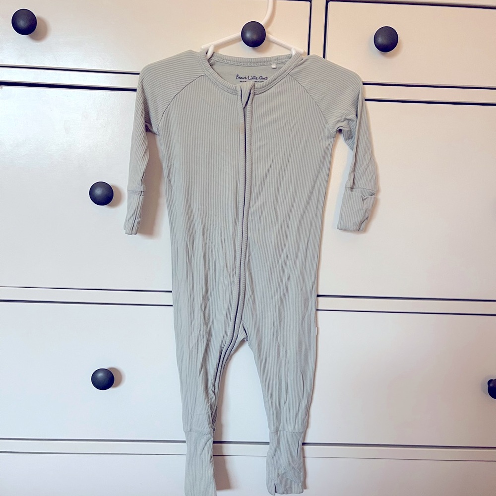 Brave little ones ribbed bamboo zippy